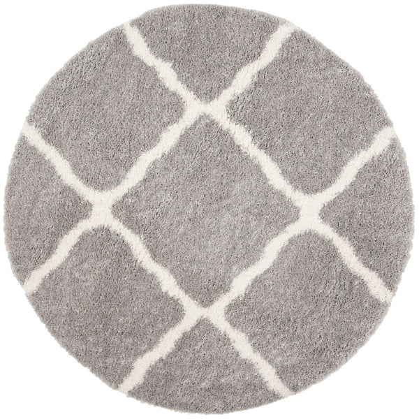 Parma Shag 521 Shag & Flokati Power Loomed Polypropylene Pile Rug Grey / Cream