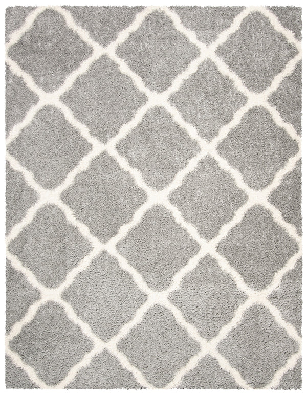 Parma Shag 521 Shag & Flokati Power Loomed Polypropylene Pile Rug Grey / Cream