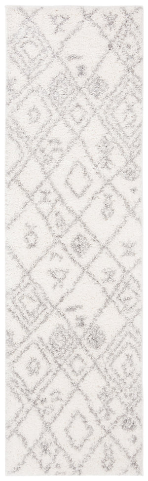Parma Shag 583 Shag & Flokati Power Loomed Polypropylene Pile Rug Cream / Grey