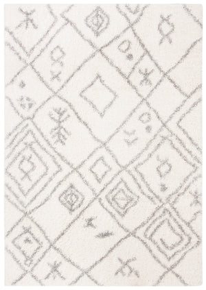 Parma Shag 583 Shag & Flokati Power Loomed Polypropylene Pile Rug Cream / Grey