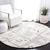 Parma Shag 583 Shag & Flokati Power Loomed Polypropylene Pile Rug Cream / Grey