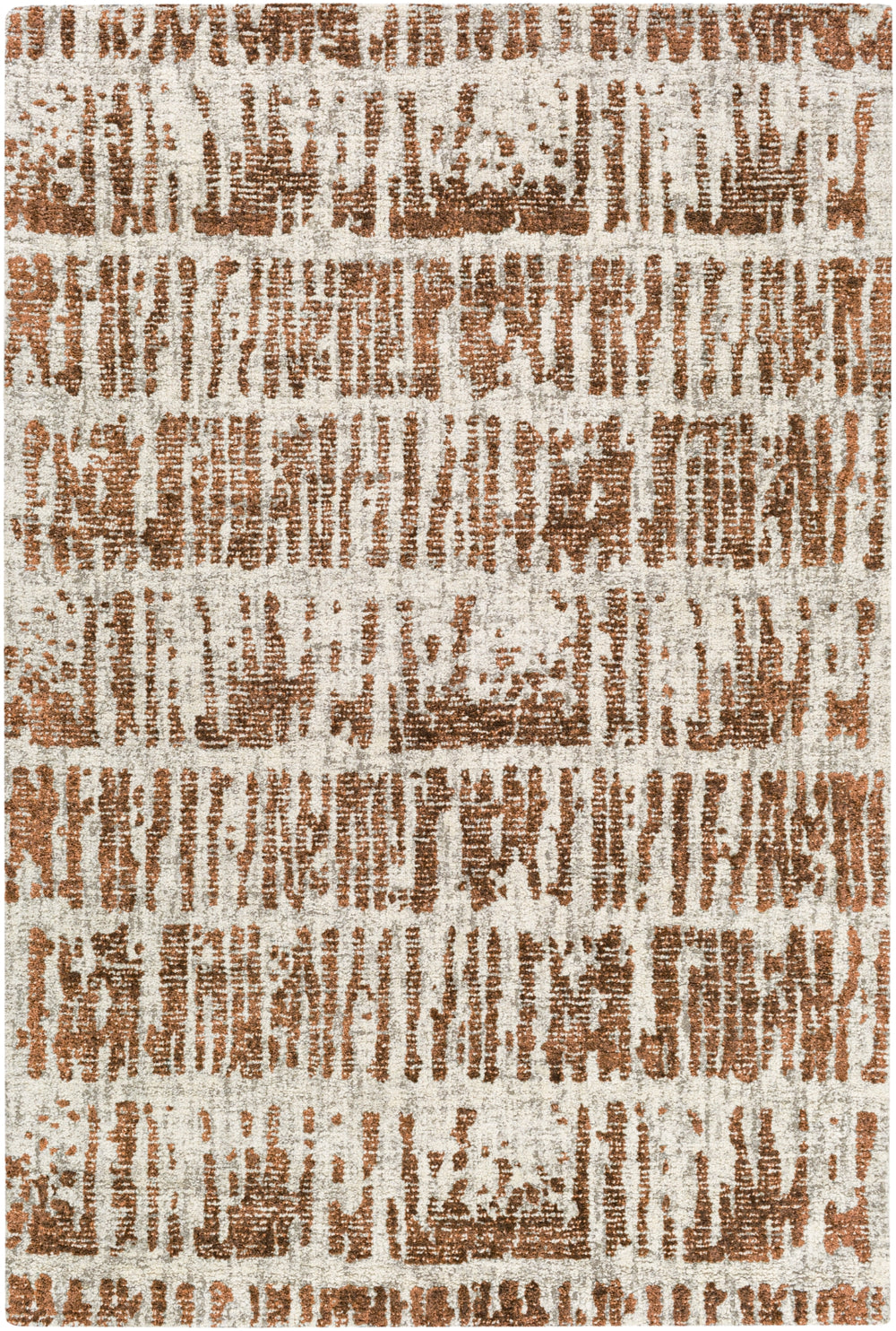 Primal PML-1001 Modern NZ Wool, Viscose Rug PML1001-810 Peach, Light Gray, Dark Brown, Cream 60% NZ Wool, 40% Viscose 8' x 10'