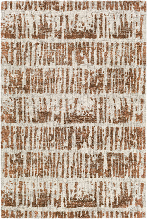 Primal PML-1001 Modern NZ Wool, Viscose Rug PML1001-576 Peach, Light Gray, Dark Brown, Cream 60% NZ Wool, 40% Viscose 5' x 7'6"