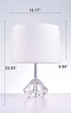 Pasargad Tortona Collection Metal & Crystal Table Lamp Lights PMT-12-PASARGAD