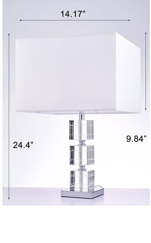 Pasargad Fredo Collection Metal & Crystal Table Lamp Lights PMT-15-PASARGAD