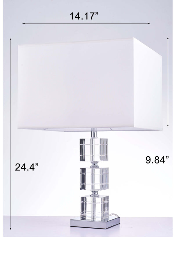 Pasargad Fredo Collection Metal & Crystal Table Lamp Lights PMT-15-PASARGAD