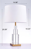 Pasargad Ramirez Collection Metal & Crystal Table Lamp Lights PMT-17-PASARGAD