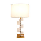 Pasargad Spire Collection in Modern Style Table Lamp with E Bulb and White Shade- H x LD, On-Off Switch PMT-29010-PASARGAD