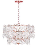 Safavieh Sia Pendant Adjustable 4 Light 19" Clear Copper Glass Metal PND4001A 889048256392