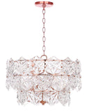 Safavieh Sia Pendant Adjustable 4 Light 19" Clear Copper Glass Metal PND4001A 889048256392