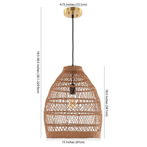 Elodia Pendant Light - Coastal Chic Rattan Design with Stunning Light Play, Perfect for Tropical Décor
