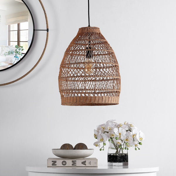 Elodia Pendant Light - Coastal Chic Rattan Design with Stunning Light Play, Perfect for Tropical Décor