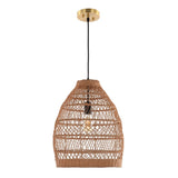 Elodia Pendant Light - Coastal Chic Rattan Design with Stunning Light Play, Perfect for Tropical Décor