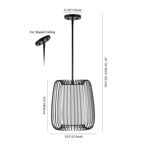 Safavieh Yumi Pendant Oil Rubbed Bronze 75% Iron / 25% Fabric  PND4135A