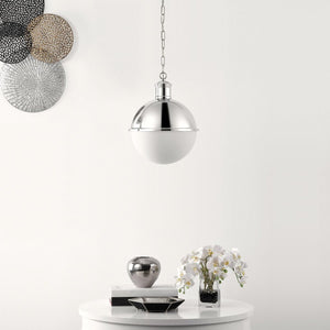 Daylily Pendant Light - Modern Retro Chic Design with Whimsical White Glass Shade for Stylish Interiors