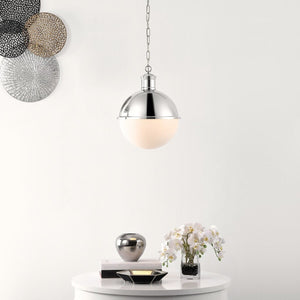 Daylily Pendant Light - Modern Retro Chic Design with Whimsical White Glass Shade for Stylish Interiors