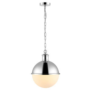 Daylily Pendant Light - Modern Retro Chic Design with Whimsical White Glass Shade for Stylish Interiors
