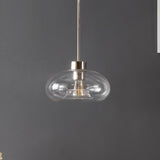 Safavieh Wessley, 11 Inch, Clear/Nickel, Glass/Iron Pendant Clear / Nickel Glass PND4152A