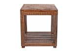 Porter Designs Gunnison Solid Acacia Wood Modern End Table Brown 05-190-07-L005