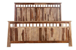 Porter Designs Kalispell Solid Sheesham Wood King Natural Bed Natural 04-116-17-PDU101-KIT