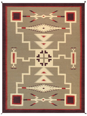 Pasargad Tuscany Collection Hand-Woven Wool Area Rug PNT-222 9X12-PASARGAD