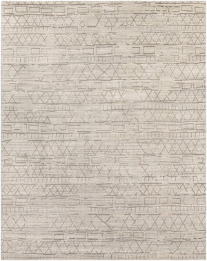 Pokhara POK-2300 Global Viscose, Wool Rug POK2300-810 Taupe, Khaki, Light Gray, Medium Gray 75% Viscose, 25% Wool 8' x 10'