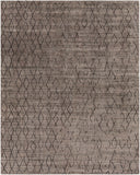 Pokhara POK-2301 Global Viscose, Wool Rug POK2301-810 Medium Gray, Charcoal, Black 75% Viscose, 25% Wool 8' x 10'