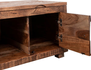 Porter Designs Gunnison Solid Wood Lift Top Contemporary Coffee Table Brown 05-190-04-0011