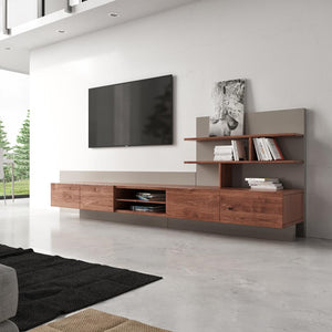 VIG Furniture Nova Domus Pompeii Contemporary Grey & Walnut TV Stand VGBBVIG180501TV
