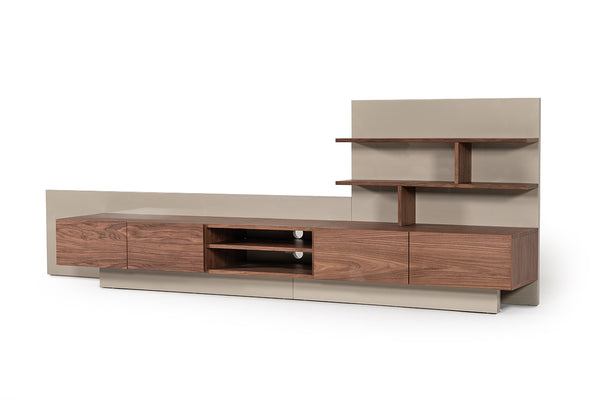 VIG Furniture Nova Domus Pompeii Contemporary Grey & Walnut TV Stand VGBBVIG180501TV