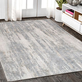 Pasargad Beverly Collection Hand-Loomed Grey Silk Rug POP-8145 6x9-PASARGAD