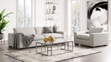 VIG Furniture Divani Casa Poppy - Modern White Fabric Long Sofa VGKK-KF1031-WHT-4S VGKK-KF1031-WHT-4S