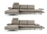 VIG Furniture Divani Casa Porter - Modern Grey Fabric Left Facing Sectional Sofa VGMB1508-GRY