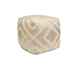 Pasargad Grandcanyon Cotton Pouf (Ivory) PPF-064-1GLD-PASARGAD