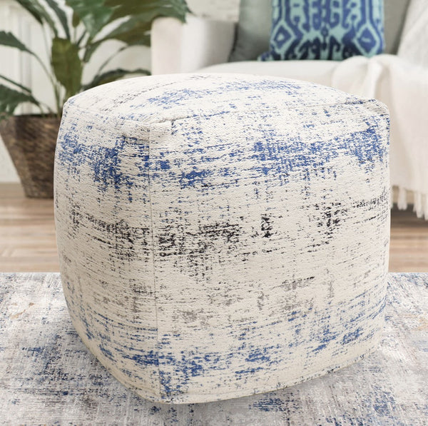 Pasargad Grandcanyon Distressed Cotton Pouf PPF-1332-1-PASARGAD