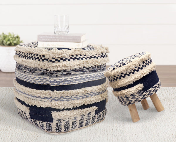 Pasargad Pasargad Grandcanyon Collection Cotton Pouf PPF-149-1-PASARGAD