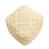 Pasargad Grandcanyon Yellow/Ivory Cotton Pouf PPF-781-1-PASARGAD