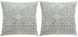 Safavieh Moroccan  Pillow -Set Of 2 Arctic Blue Embroidered Polypropelene PPL208A-2020-SET2