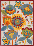 Nourison Aloha ALH25 Outdoor Machine Made Power-loomed Indoor/outdoor Area Rug Multicolor 9'6" x 13' 99446829139