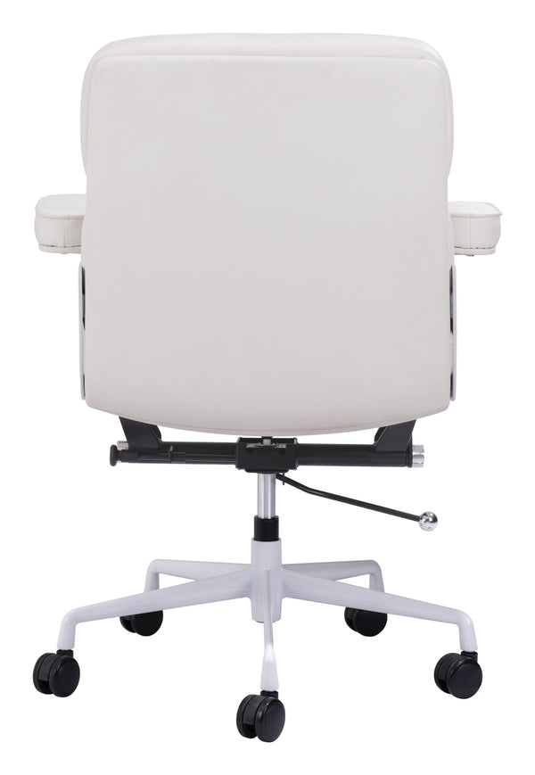Zuo Modern Smiths 100% Polyurethane, Plywood, Steel, Aluminum Alloy Modern Commercial Grade Office Chair White 100% Polyurethane, Plywood, Steel, Aluminum Alloy