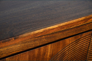 Porter Designs Spiral Solid Wood Two Door Modern Cabinet Brown 05-182-31-52011