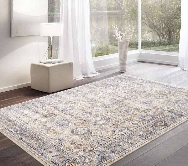 Pasargad Amadeus Design Power Loom Area Rug PRC-1022BB 5x7-PASARGAD