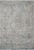 Nourison Silken Weave SLW02 Floral Machine Made Power-loomed Indoor Area Rug Blue/Ivory 5'3" x 7'9" 99446752420