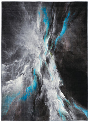 Nourison Le Reve LER06 Artistic Machine Made Tufted Indoor only Area Rug Charcoal/Multicolor 5'3" x 7'3" 99446494719