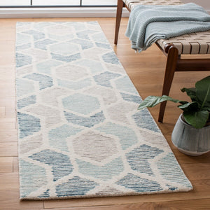Precious 217 Hand Tufted 80% Wool, 20% Cotton Contemporary Rug Turquoise 80% Wool, 20% Cotton PRE217K-9