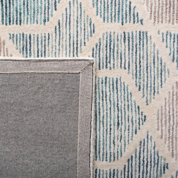 Precious 217 Contemporary Hand Tufted 80% Wool, 20% Cotton Rug Turquoise
