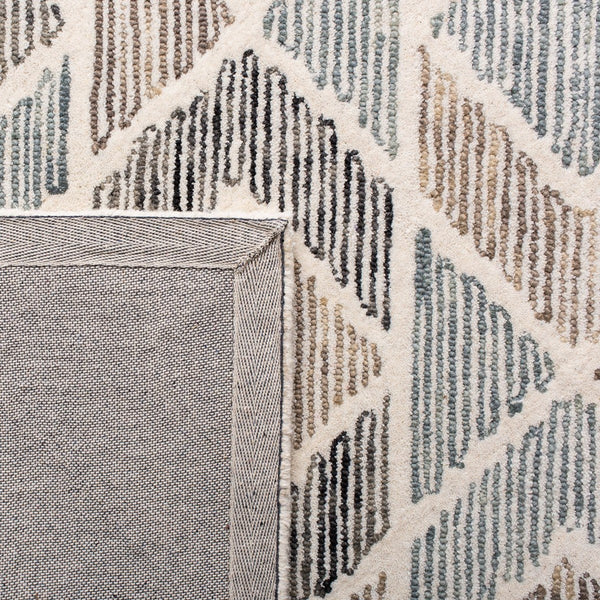 Precious 219 Contemporary Hand Tufted 80% Wool, 20% Cotton Rug Blue / Beige