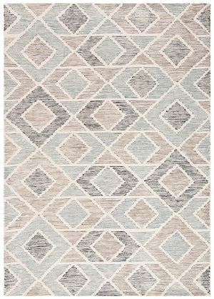 Precious 219 Contemporary Hand Tufted 80% Wool, 20% Cotton Rug Blue / Beige