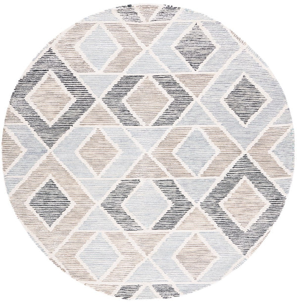Precious 219 Hand Tufted 80% Wool, 20% Cotton Contemporary Rug Blue / Beige 80% Wool, 20% Cotton PRE219M-9