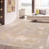 Pasargad Modern Collection Hand-Loomed Silk & Wool Area Rug PRJ-4 8x10-PASARGAD